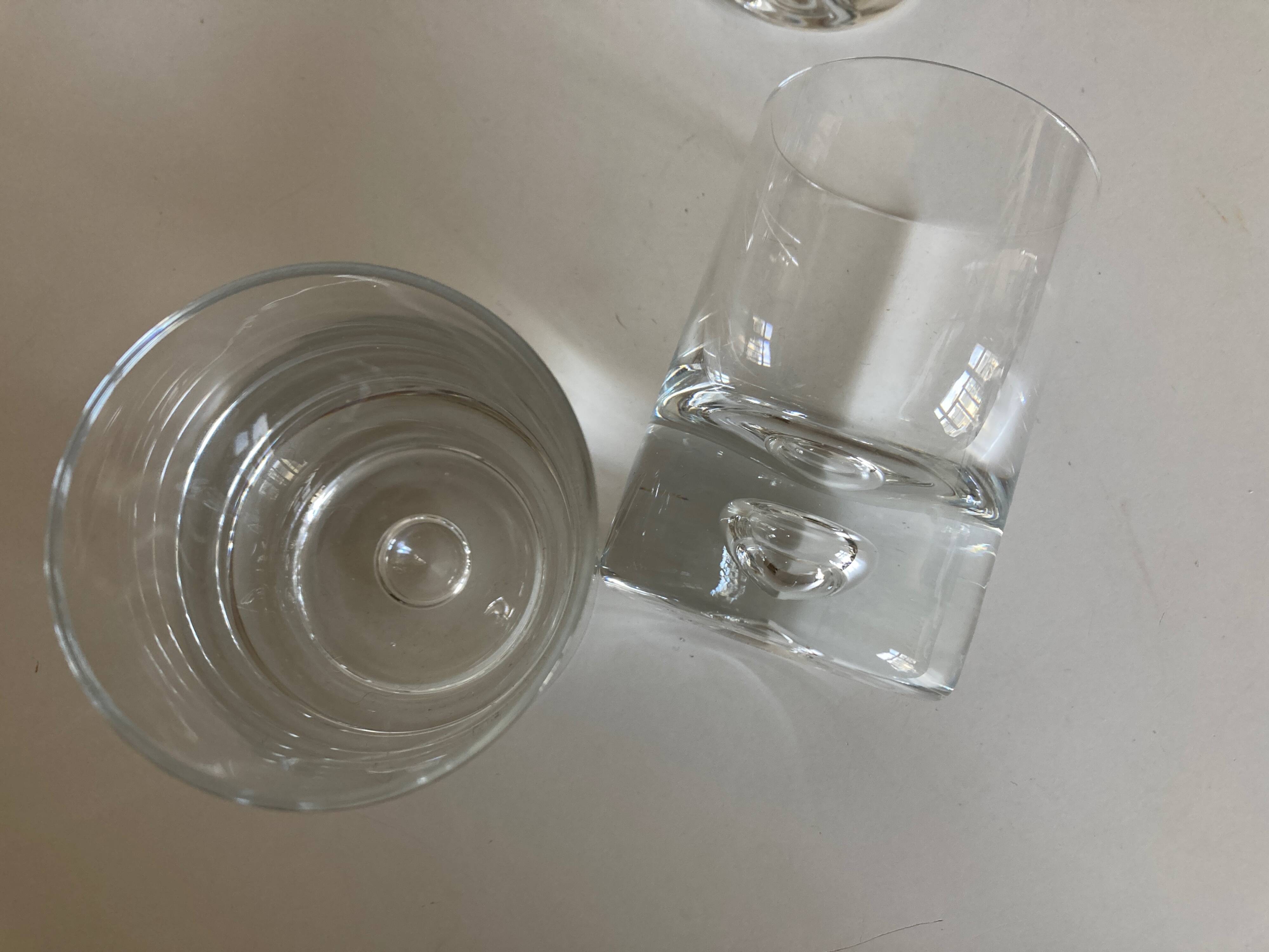 Set of 4 XL glasses Scandinavian bubble whiskey tumblers 500g in ringing crystal