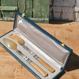 Antique horn salad servers