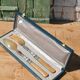 Antique horn salad servers