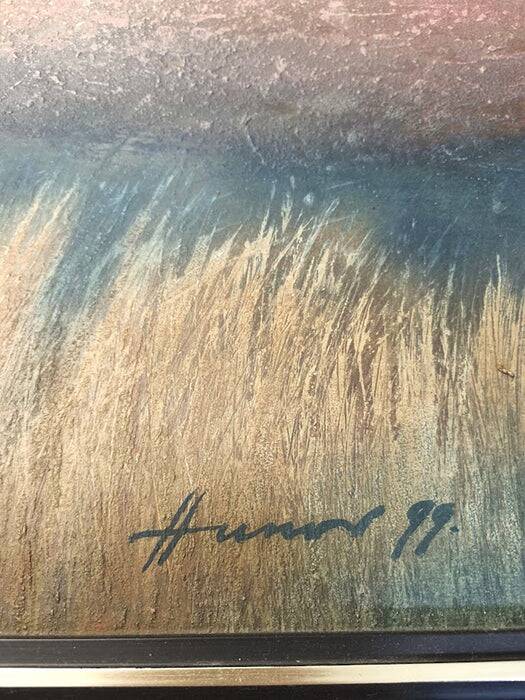 Gyurkovics Hunor “Utak” Roads Abstract Oil Painting, Hungary 1999