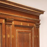Antique walnut sideboard with shelf, Italy, 17th century
