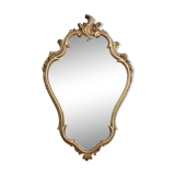 Golden rock mirror with gold leaf 43x70cm