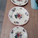 Three rustic plates Sarreguemines France