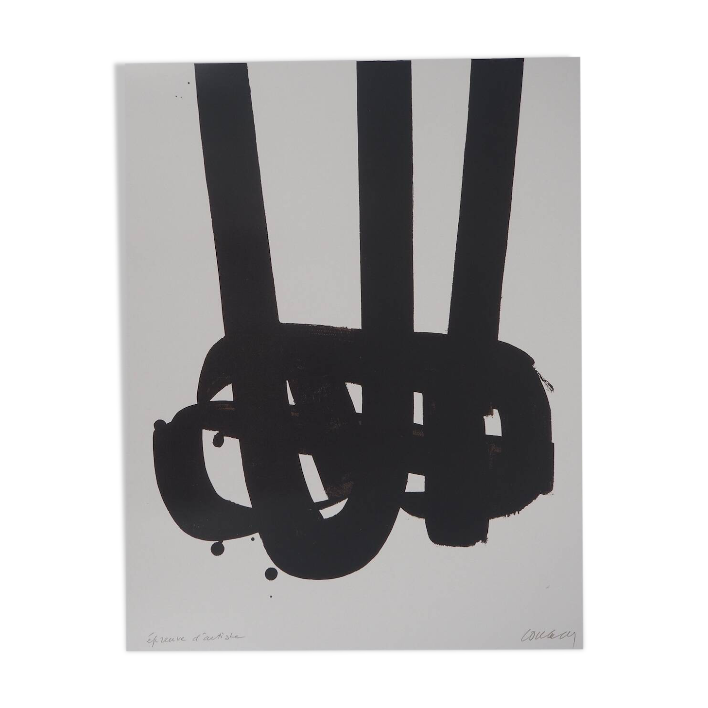 Pierre Soulages: Lithograph No. 29 - Original signed poster