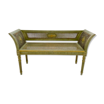 Louis XVI-style canage bench