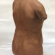 School bust of a female body in red clay terracotta