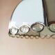 Opaline and pewter chandelier