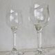 Lot 5 Footed glasses in transparent crystal with screen printing