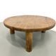 Modernist tripod coffee table in solid oak, DLG Perriand, Chapo, years.