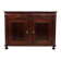 Low antique sideboard - hand polished mahogany - fixed shelves - 1880s
