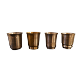 Suite de 4 verres en métal 1930