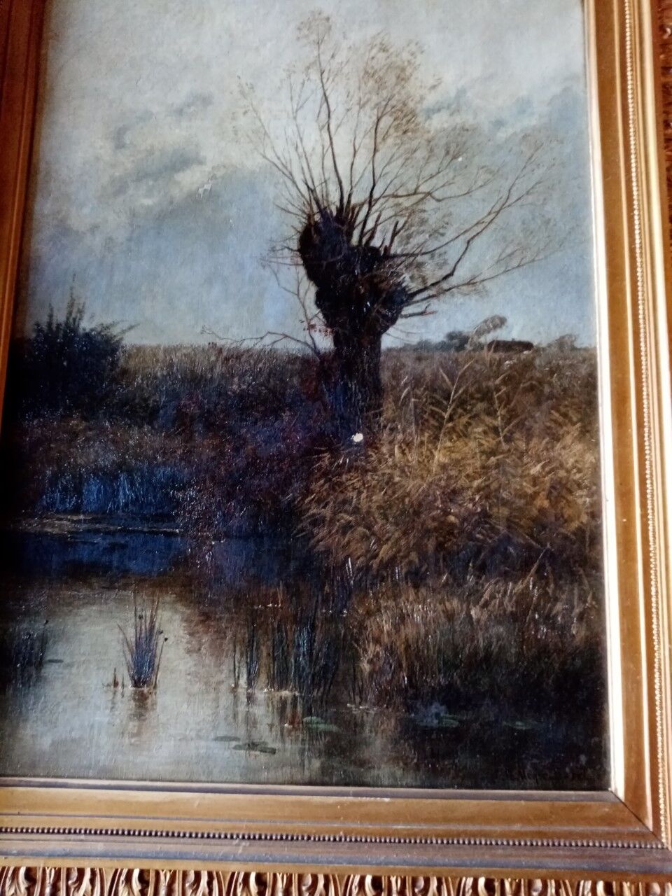 Oil on canvas framed by carl theodor meyer-basel 1860/1932