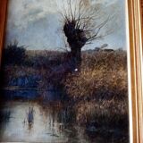 Oil on canvas framed by carl theodor meyer-basel 1860/1932