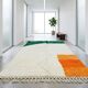 Handmade traditional Beni Ourain Berber rug with colourful patterns, 2/3 m.