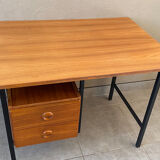 Vintage teak and metal desk
