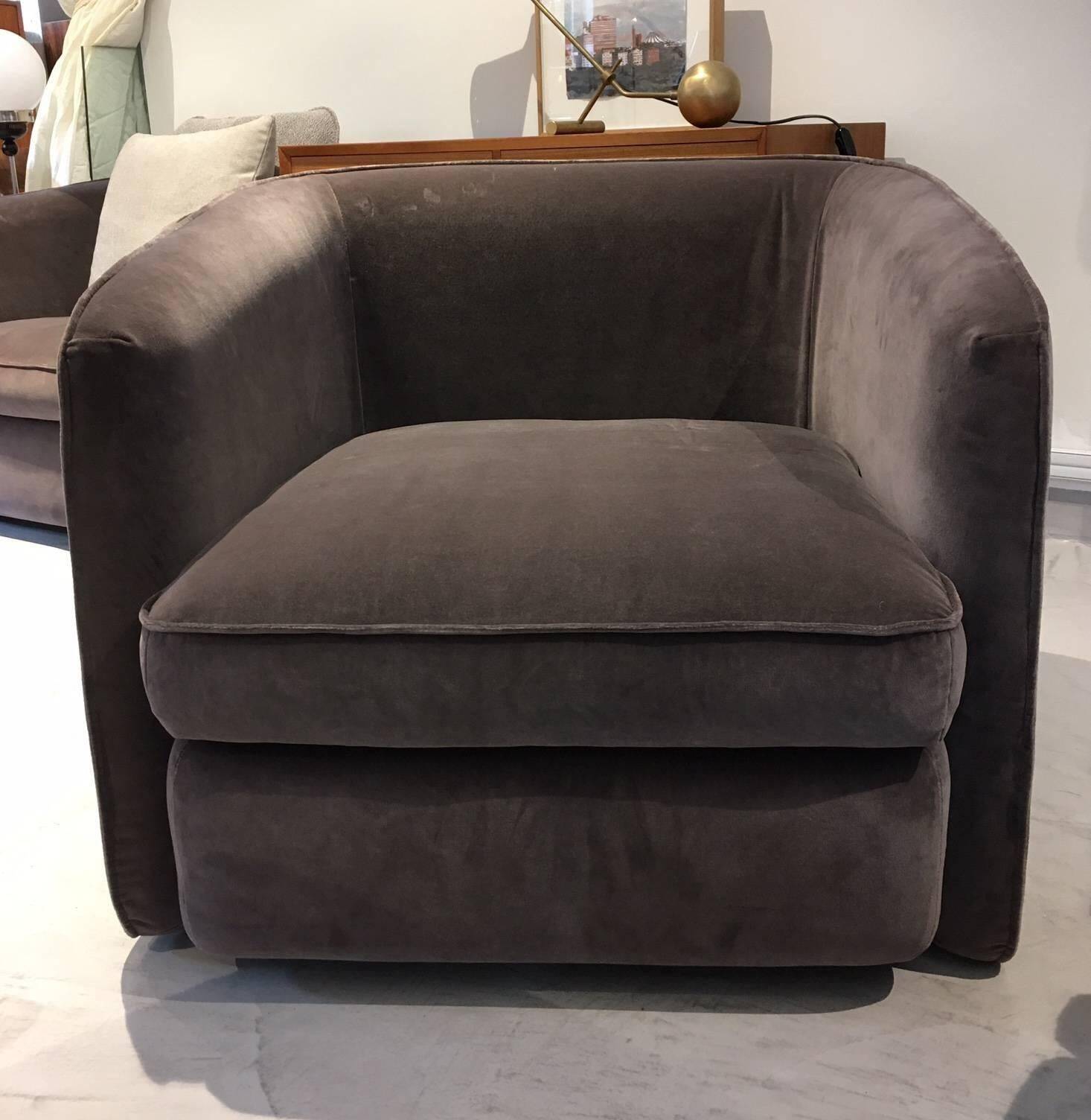 Fauteuils en velours violet par Arketipo