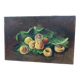 Nature morte "Pêches" huile sur toile ancienne