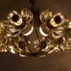 Lustre en laiton & fleurs Simon & Schelle.