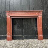 Louis XVI style fireplace in ancient red marble france around 1880