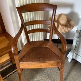 Restoration period straw armchair