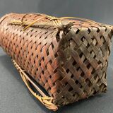 Hanakago vase in woven bamboo for Ikebana Japan late 19th century