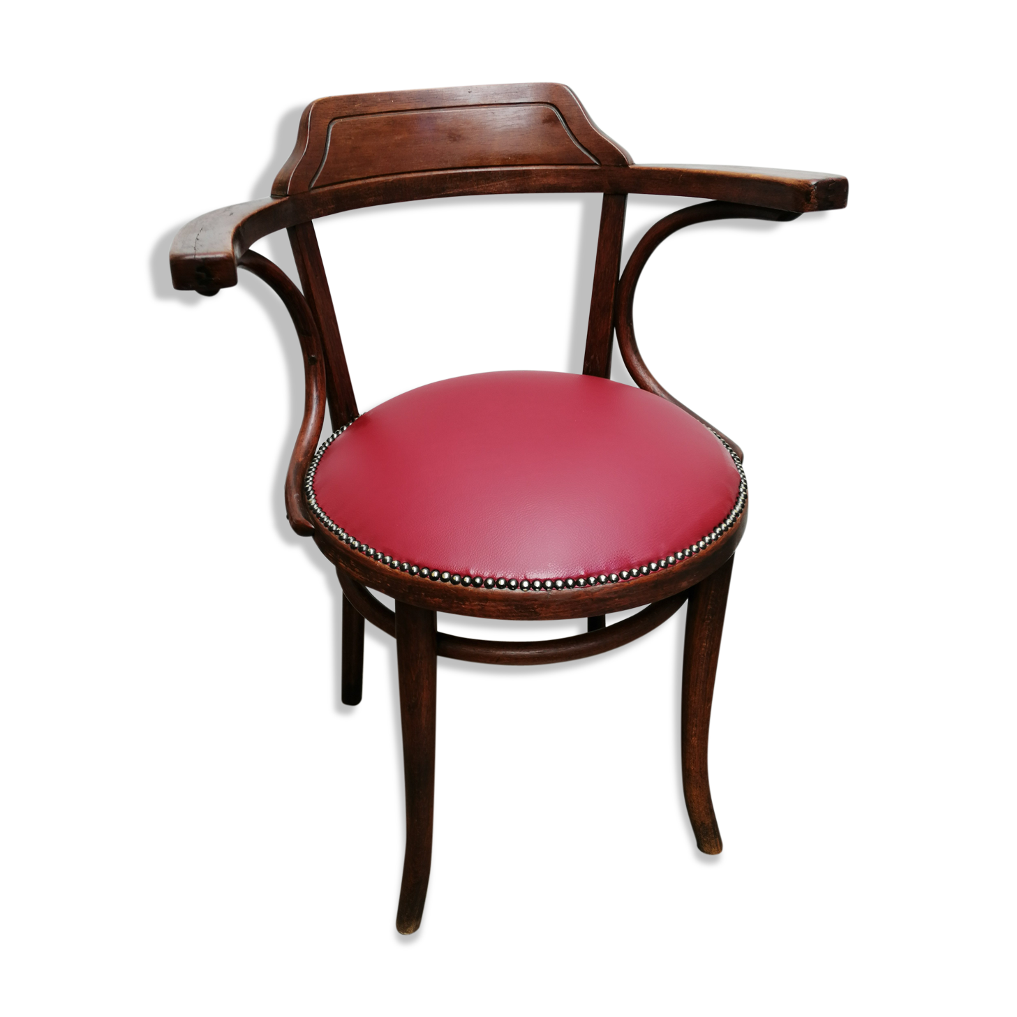 Reupholstered Thonet office chair No.6003