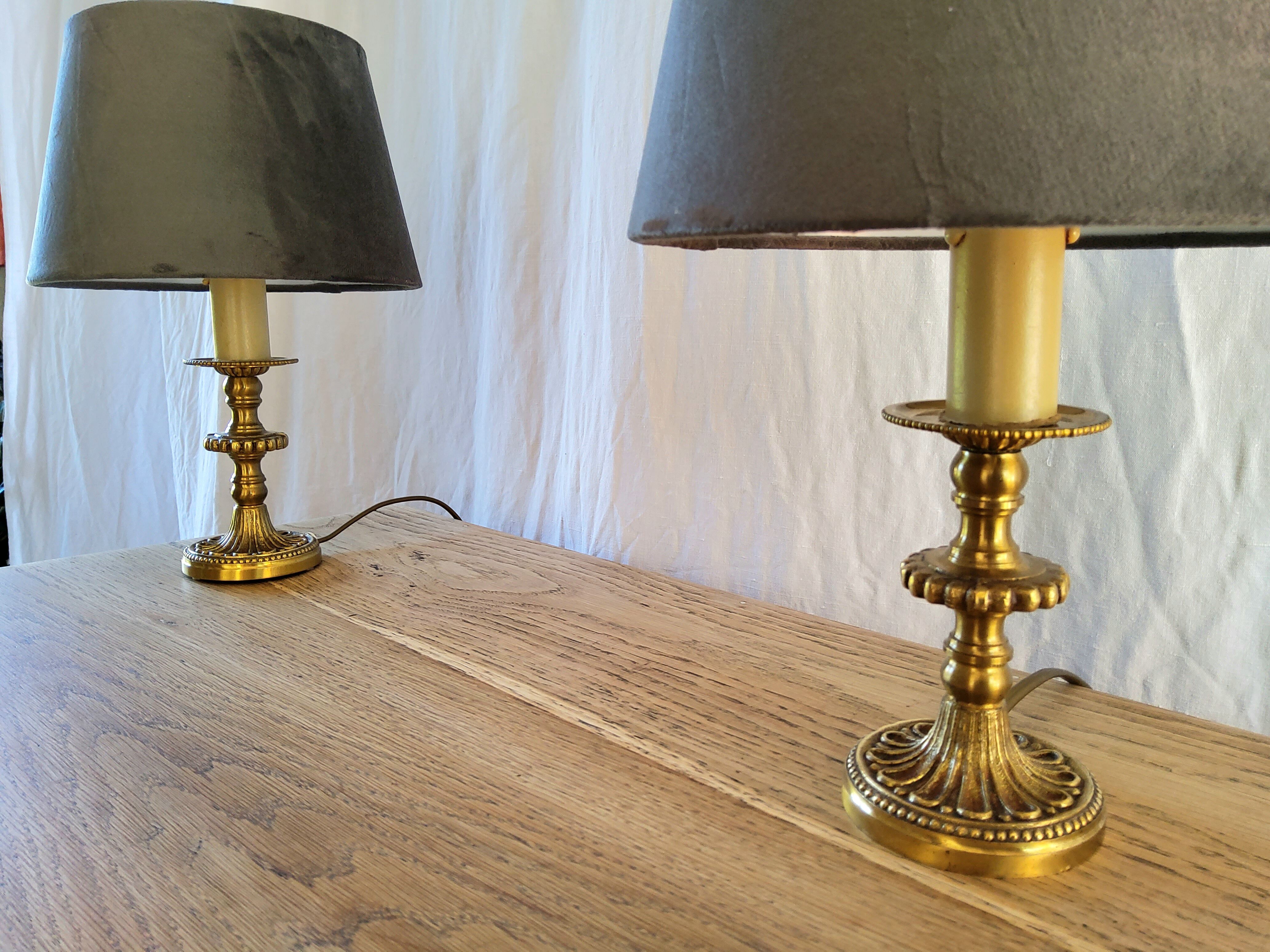 Paire de lampes bougeoir
