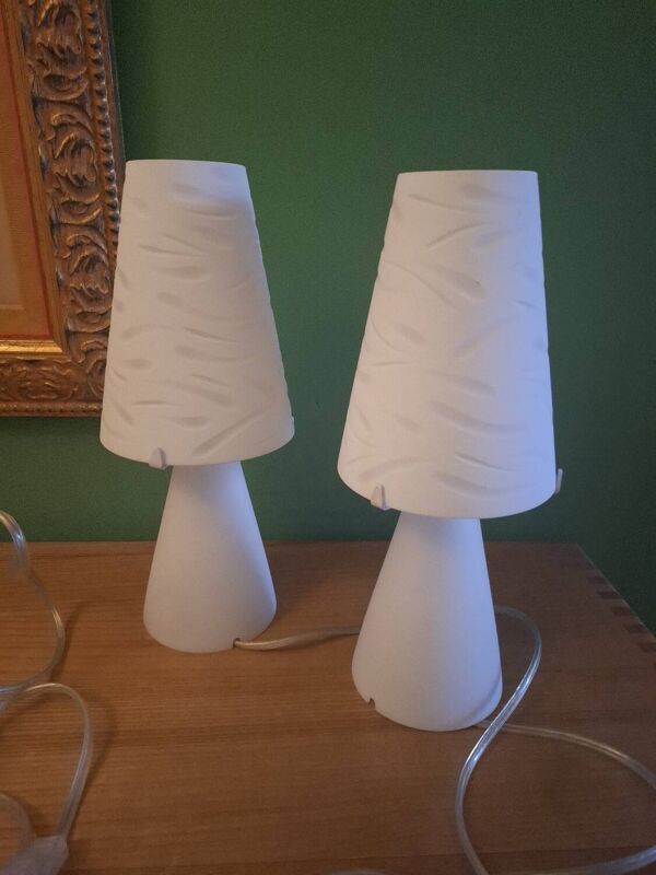 2 lampes de chevets Murano , Luce