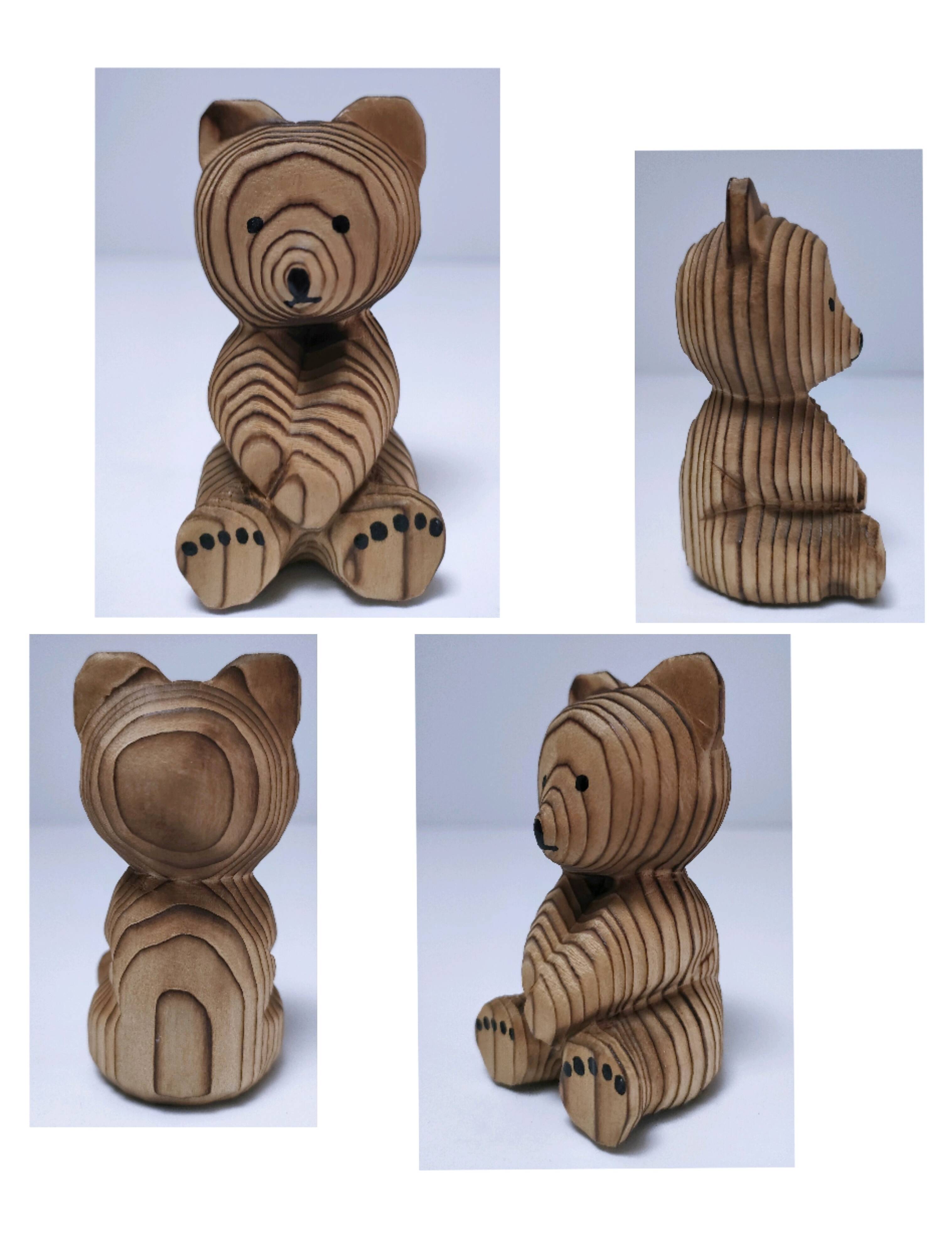 Carved wooden bear Ainu Japan vintage