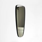 Large Mid Century wall mirror with extraordinary black glass frame