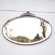 Art nouveau bronze mirror, art deco mirror, oval mirror, beveled mirror, wall decoration, mirror