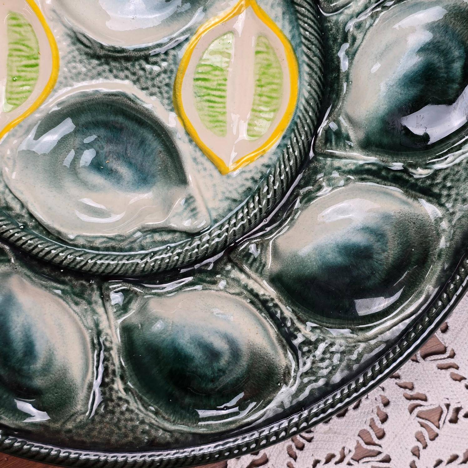 Large oyster dish – St Clément France – Ø37.5 cm