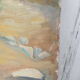Landscape painting oil on canvas river 55 X 38cm