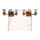 Maison cheret, pair of 3-light wall lights in ronze, brass and glass, circa 1950/1960