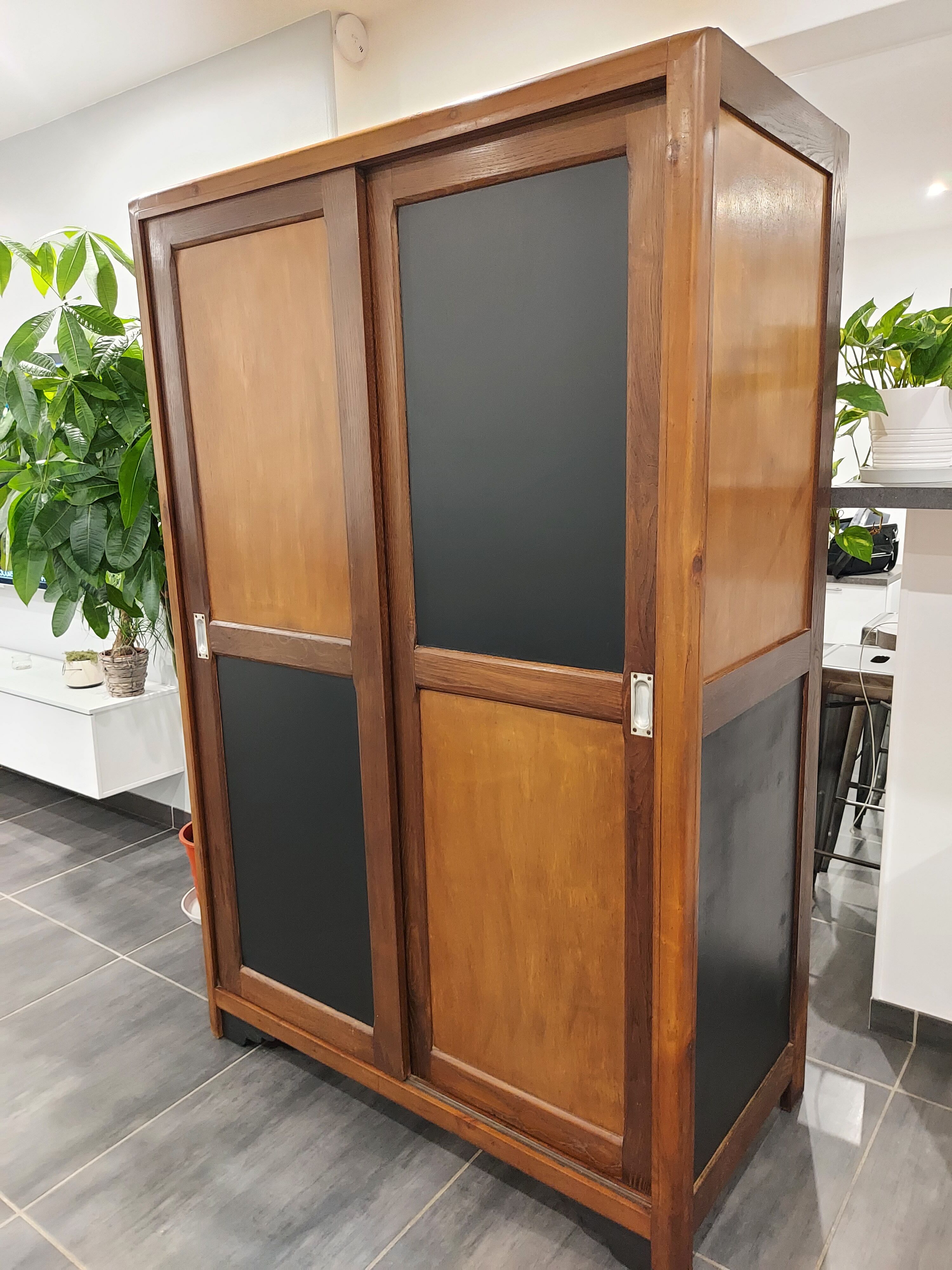 Wardrobe wardrobe sliding doors vintage 1960s