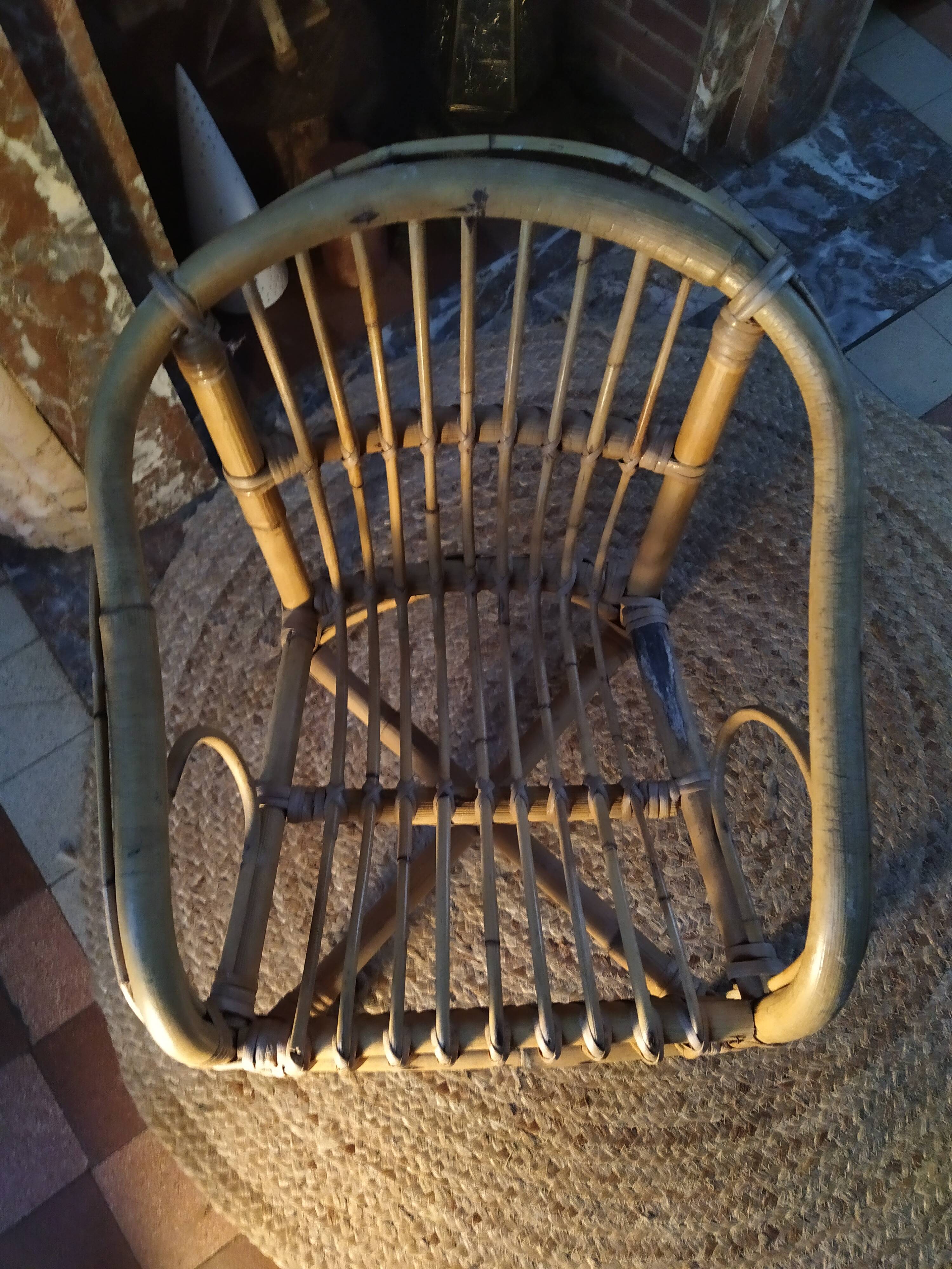 Children's rattan armchair