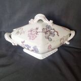 Antique porcelain tureen "Vieux Paris", 19th century, with shaped handles