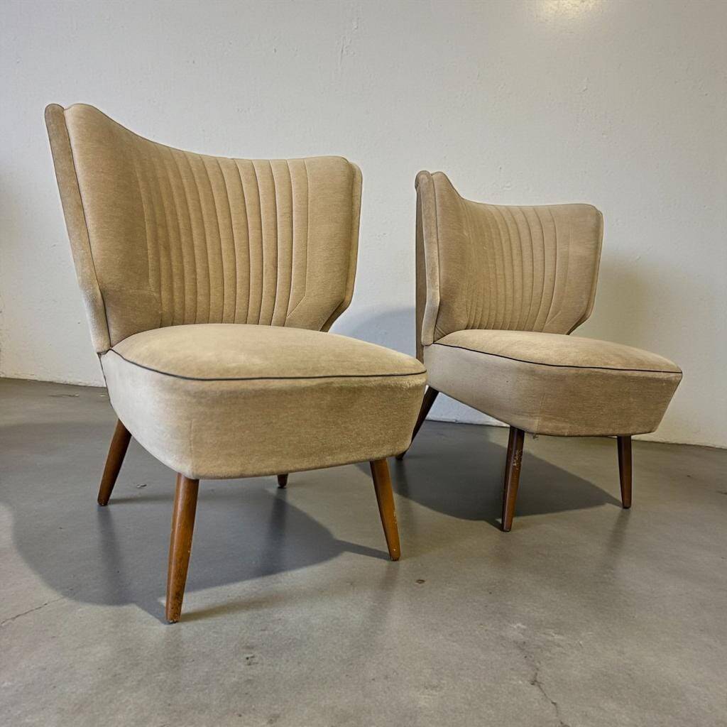 Ensemble de 2 fauteuils cocktail vintage / fauteuils / petits fauteuils