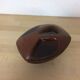 Vintage brown ceramic and leather tobacco pot