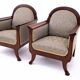 Biedermeier armchairs, Northern Europe, circa 1880.