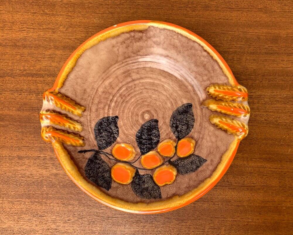 Corbeille à fruits en céramique allemande vintage de Zeller Keramik