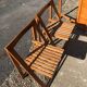 Brown walnut drop-leaf dining table with 2 matching chairs, 1960s (set of 3)