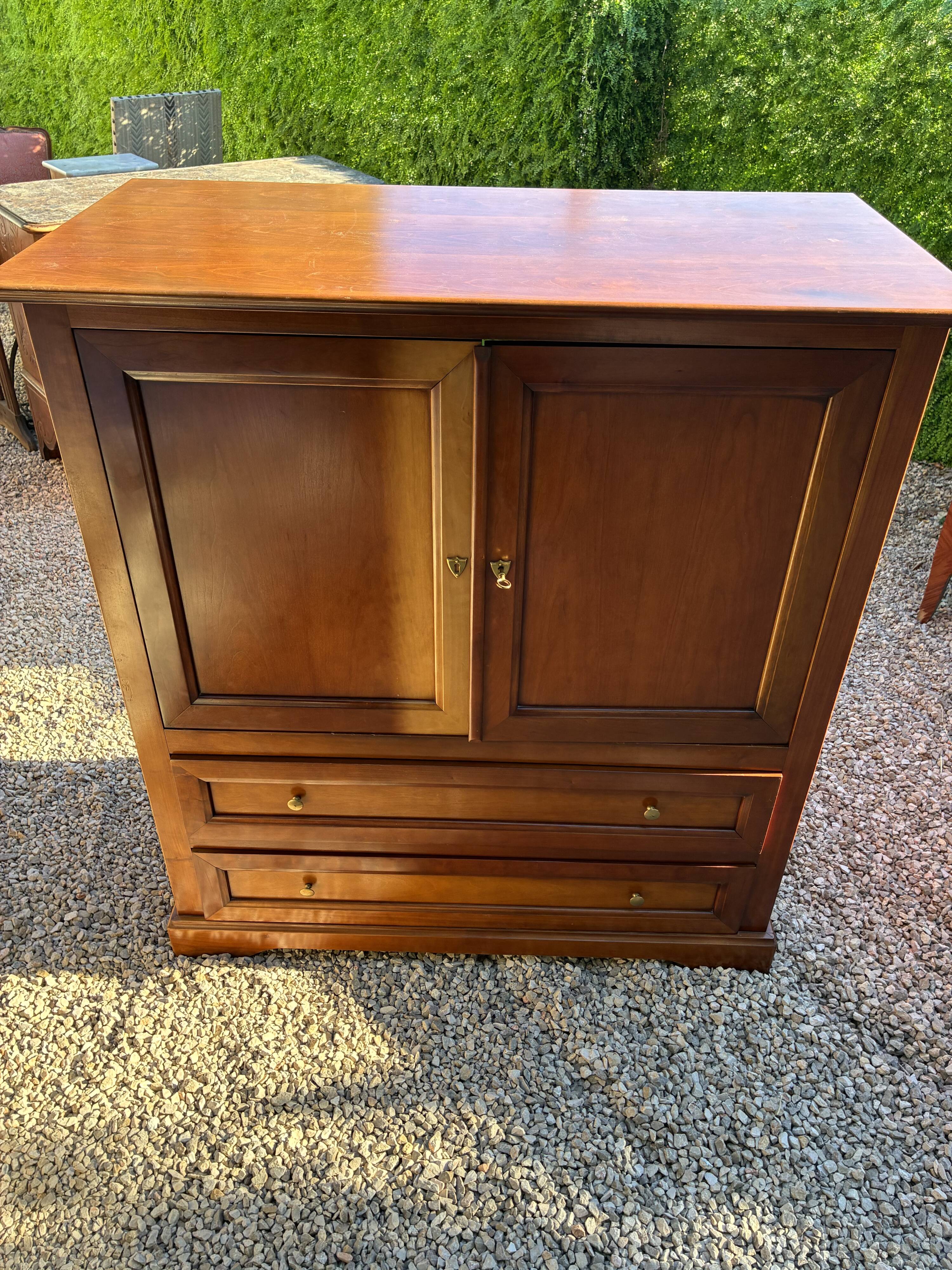 Wooden TV cabinet with drawers