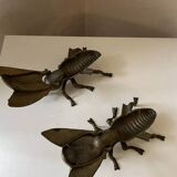 Cendrier abeille mouche laiton vintage