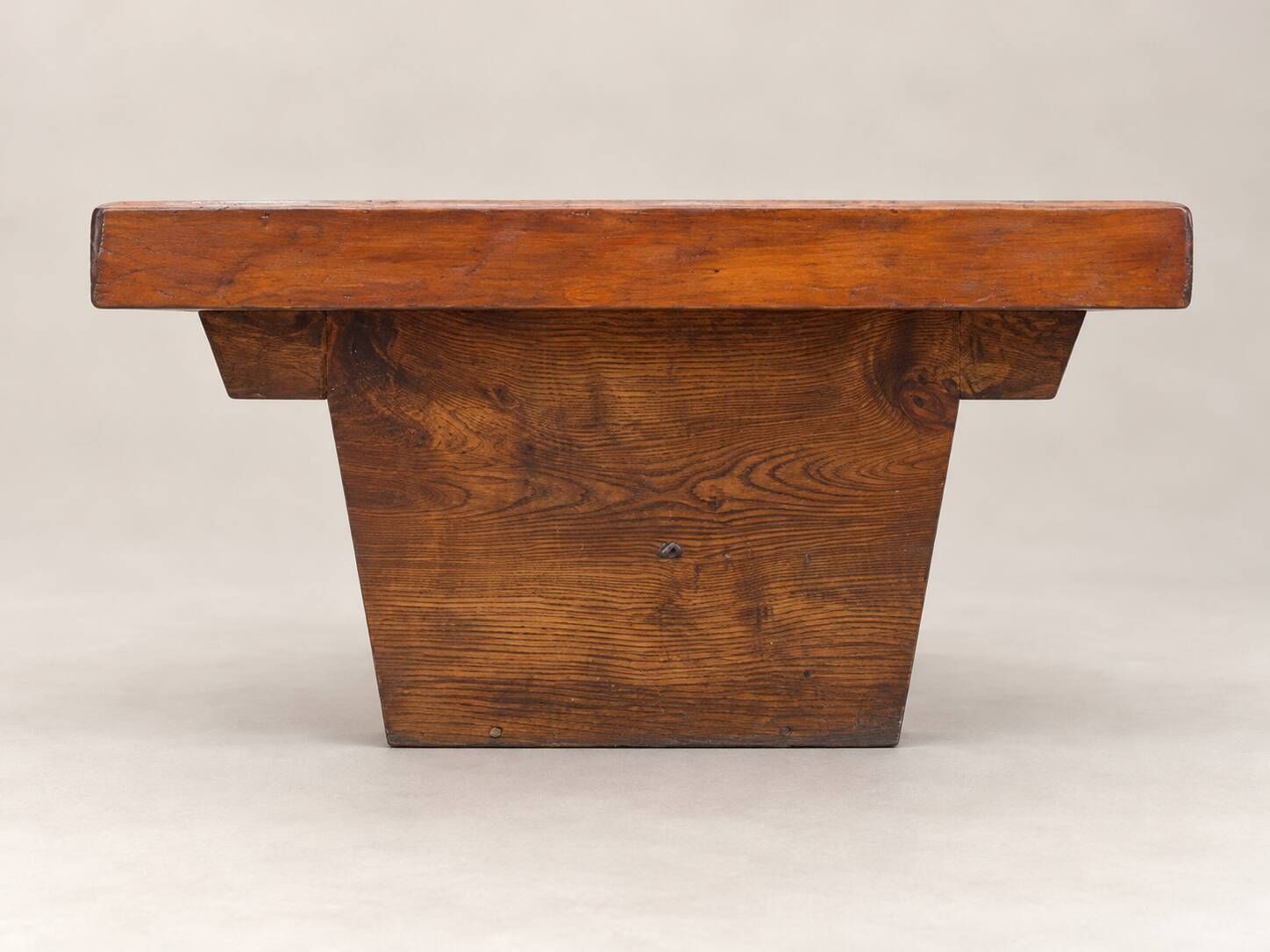 Vintage wooden slatted bench – 309 cm – Modernist design