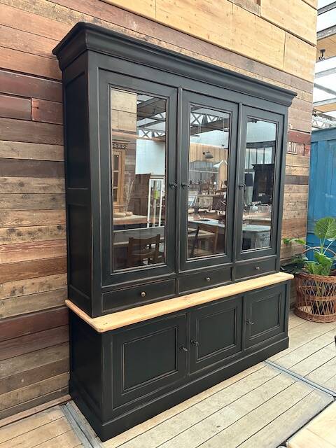Two-piece cabinet in solid cherry wood