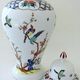 Baluster vase covered in porcelain by Coquet house in Limoges and decorated in Chantilly