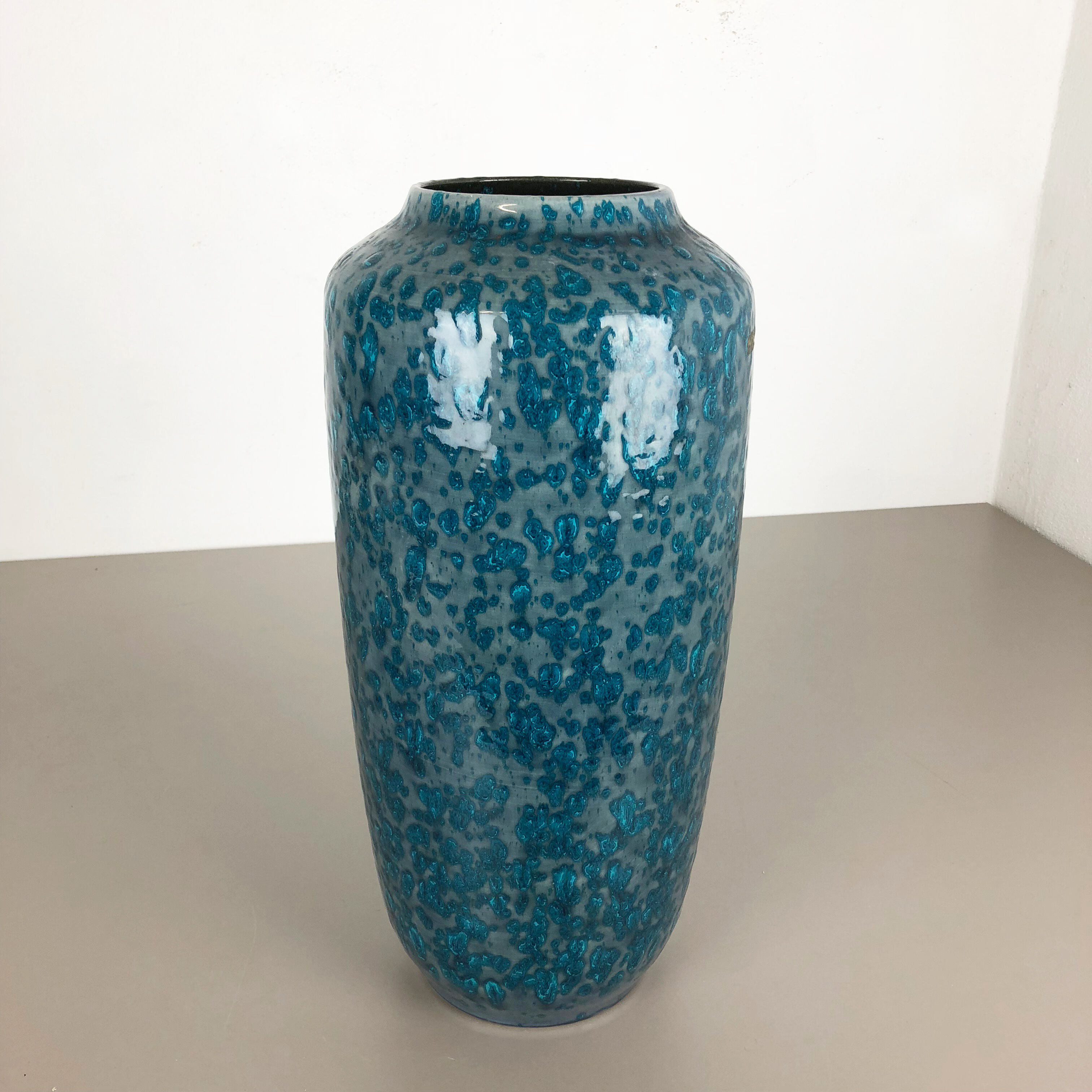 Fat lava multi-color 517-45 vase made by Scheurich, 1970s