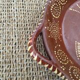 5 flat plates in glazed terracotta