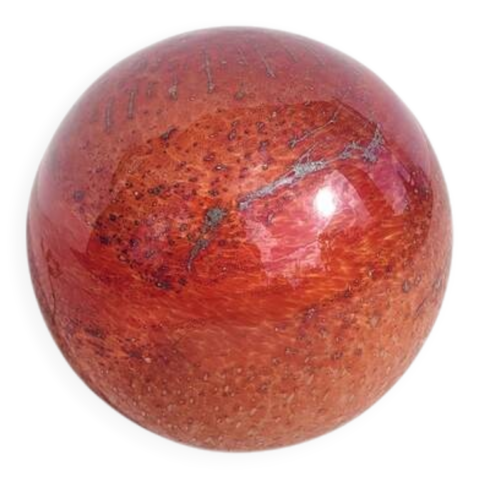 Bruno Evrard blown glass ball lamp